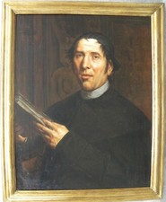 Salvatore Lo Forte (Palermo 1804-1885) Ritratto di ecclesiastico OLIO 72x57 1841