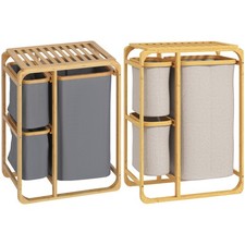 HOMCOM Cesta Porta Biancheria