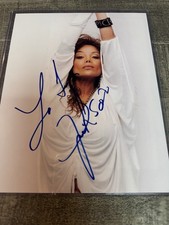 Foto firmata Janet Jackson 8x10 con doppi COA musica pop star Michael Jackson