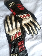 Guanti pelle moto Taglia M marca IXS Nero Rosso Bianco sport Custom Morbidi top
