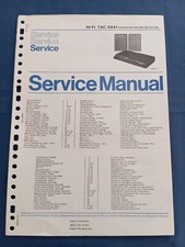 PHILIPS Hi-Fi TAC 6841 SERVICE MANUAL ORIGINALE Radio Amplificatore Cassette !
