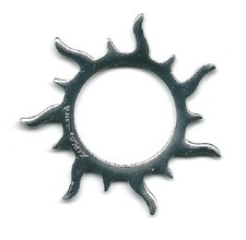 Ciondolo Zable in acciaio cromato. Sole con raggi