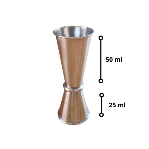 Jigger acciaio inox 50ml - acciaio, 25/50ml