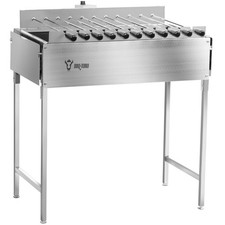 BBQ-Toro Mangal Barbecue a Carbone Schaschlik Girarrosto con 11 Spiedini Motore USB