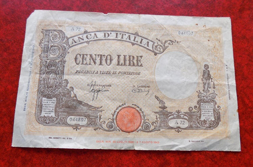 Lire 100 grande b - 100, (b.i.)