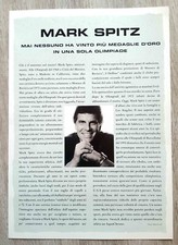 Cartoncino promozionale Mark Spitz Swatch Olimpiadi Atlanta 1996 nuoto orologio
