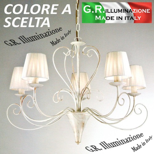 Lampadario ferro battuto - ferro, 5