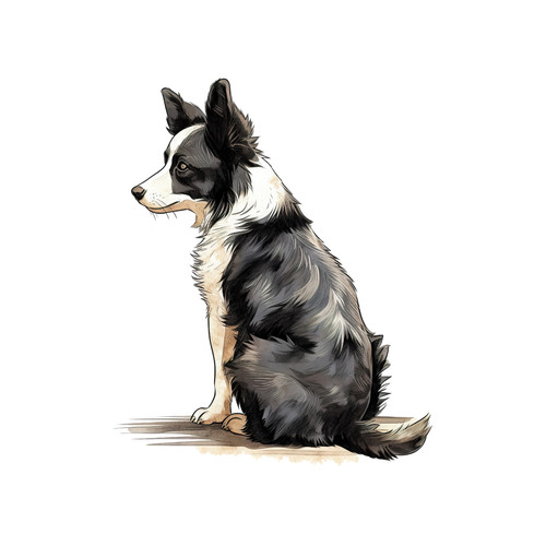 Adesivi auto border collie - border,
