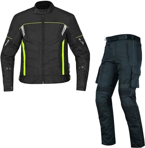 Giacca moto combinata uomo con