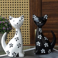 2 pezzi statua di gattino in