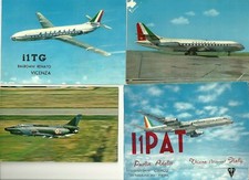 5 SPLENDIDE CARTOLINE DI AEREI  - CARAVELLE DOUGLAS FIAT G91Y -VIAGGIATE  