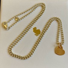 Dodo Pomellato Collana Argento 50 Cm Ciondolo Cuore Grande Oro Rosa Unisex Origi