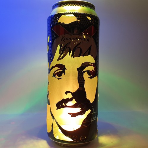 Ringo starr beer can lantern - can,