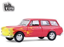 VW Volkswagen Tipo 3 - 1963 - Fiamme Rosse - Luce Verde 1:64