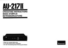 Operating Instructions -