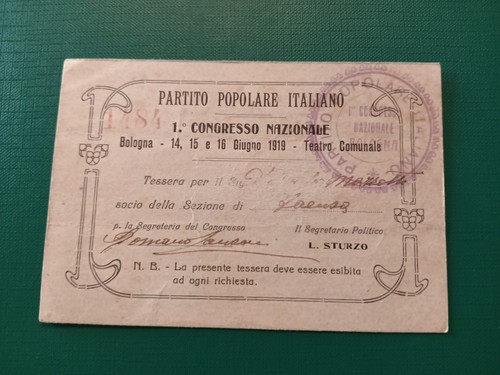 Tessera congresso partito - 1,