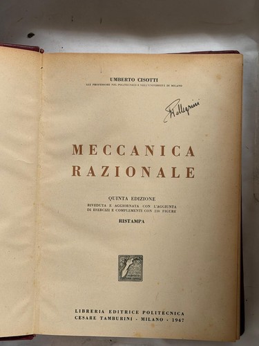 Meccanica razionale 1947 - meccanica,
