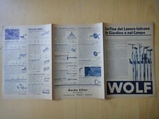 1930 circa-WOLF (GARTEN)-Attrezzi da giardino-Guido Eller Trento-Catalogo