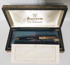 AURORA VINTAGE PENNA ROLLER MOD. GRANLUSSO CON CAPPUCCIO IN ORO MASSICCIO 333%