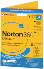 NORTON 360 Deluxe 2025 3 dispositivi 6 mesi 25GB Cloud ABBONAMENTO EMAIL SUBITO