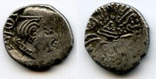 Silver drachm of King