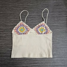 Zara maglia uncinetto floreale