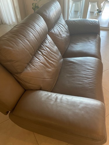 Divano marrone posti pelle - divano, 2