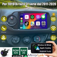 Per TOYOTA Yaris 3ª serie dal 2011-2020  Autoradio Android 14 Carpali Navigatore