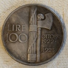 Moneta lire 100 mussolini - moneta,