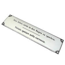 Ferrovie Replica Vintage targa metallica di avviso interno carrozze viaggiatori