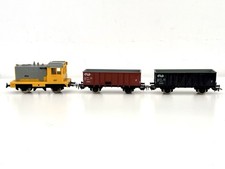 Piko Locomotiva Diesel Da Manovra + 2 Carri Merci Sponde Alte NS - Scala H0