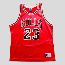 Chicago Bulls Michael Jordan 23 Champion Jersey Vintage NBA Basketball Size 48