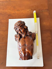 Busto Gesù Cristo, Legno Intagliato, alt. 28,5 cm, largh. 17,4 cm, peso 1285 gr