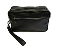 Pochette Uomo Vera Pelle Nero