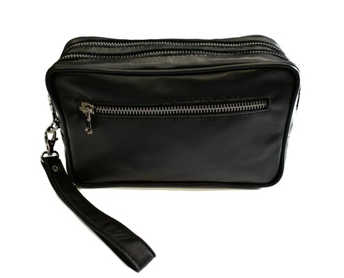 Pochette uomo vera pelle nero - pochette,