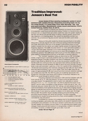 Jensen system speaker - system, b