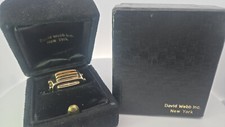ANELLO AUTENTICO DAVID WEBB NYC ORO GIALLO 18K MISURA US 6 SPEDIZIONE GRATUITA