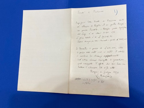 Manoscritto autografo conte - manoscritto,