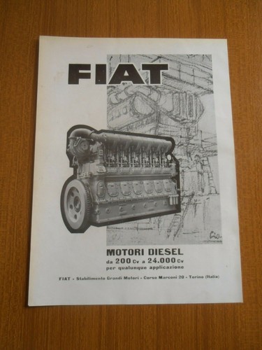1958 fiat motore diesel marino - fiat,