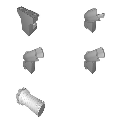 Supporto triplo aerografo - supporto,
