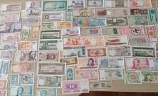 ENORME LOTTO DI 87 BANCONOTE MONDIALI  TUTTE FDS (POCHISSIME DOPPIE VEDI FOTO)