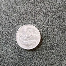 5 lire 1954 delfino rarissima