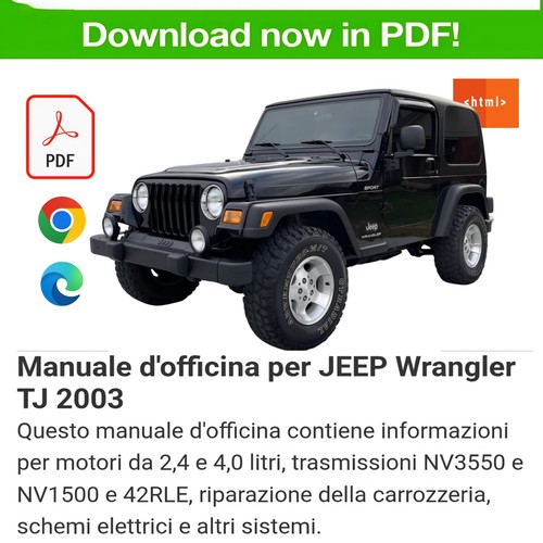 Manuale officina jeep wrangler - manuale,