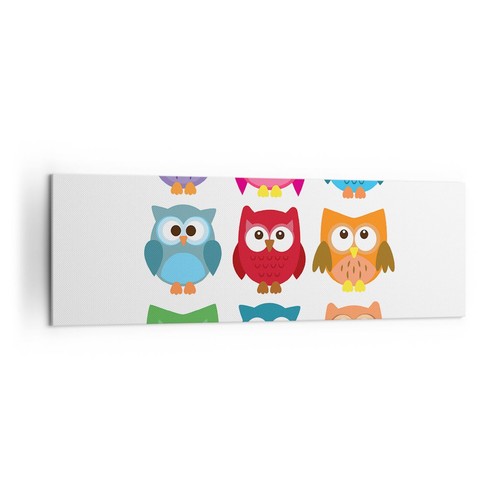Quadro tela 160x50cm owls - tela,