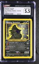 CGC 5.5 Shining Tyranitar 2002 Neo Destiny 1° Edizione 113/105 Holo Carta Pokemon