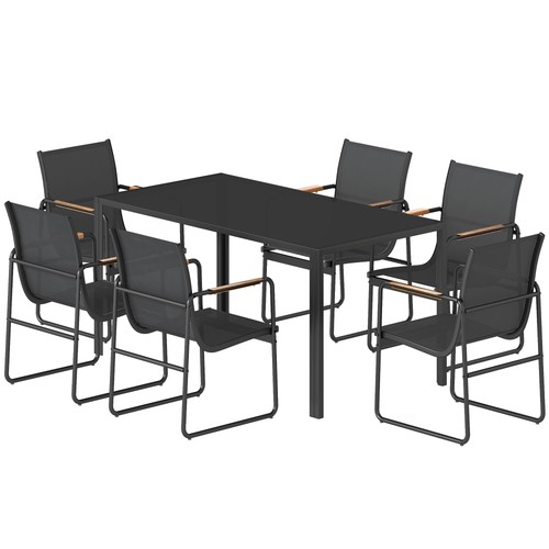 Outsunny pezzi set tavolo - 7-pezzi,