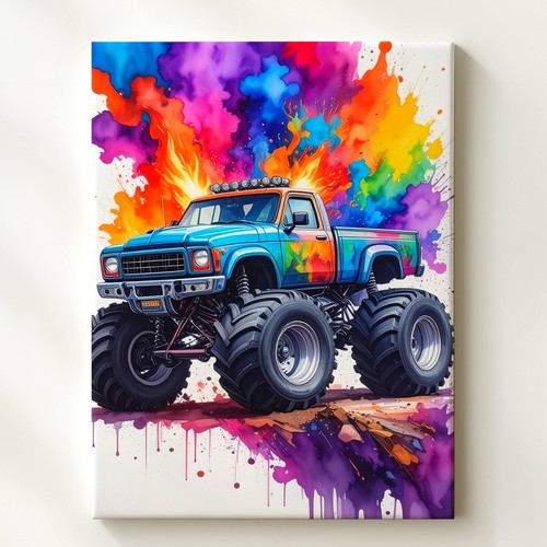 Monster truck salto tela - truck,