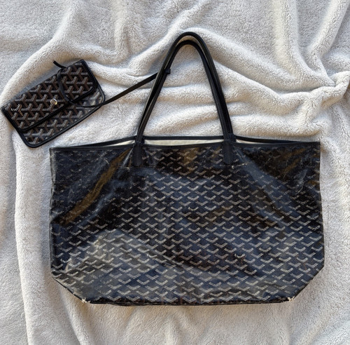 Goyard black monogram tote - black,