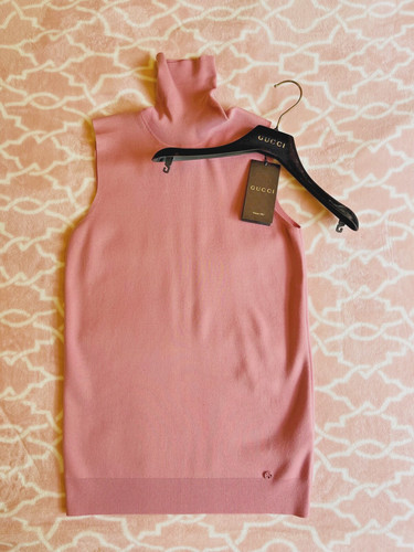 Gucci top lana smanicato con - lana,