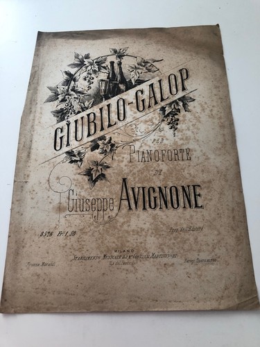Vecchio spartito giubilo galop - vecchio,